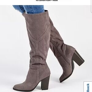 Gray Knee-High Women's Boots